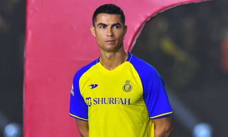 Cristiano Ronaldo wearing Al Nassr jersey